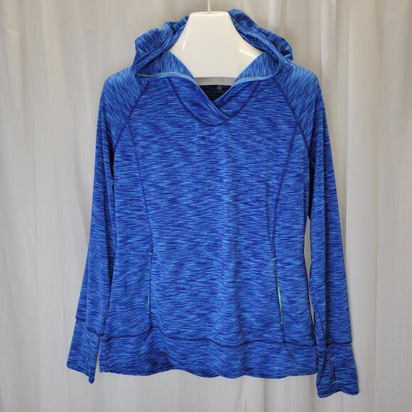Tangerine Poly/Spandex Running Pull-over Space Dye Blue, L - Picture 1 of 10
